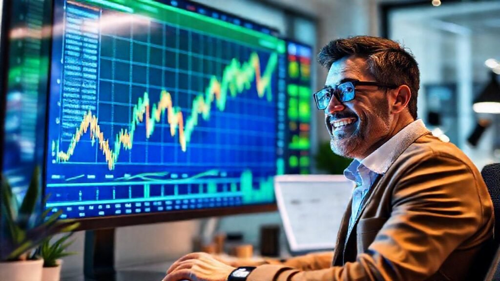 El inversor sonríe ante el mercado digital