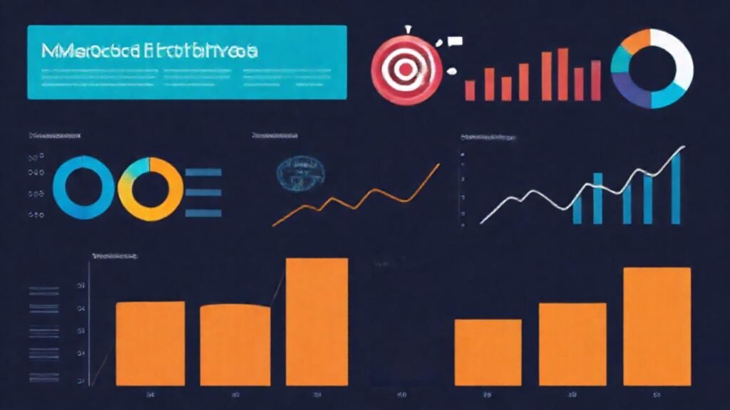 Gráficos digitales atractivos muestran resultados clave